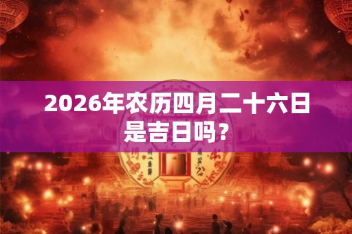 2026年农历四月二十六日是吉日吗？