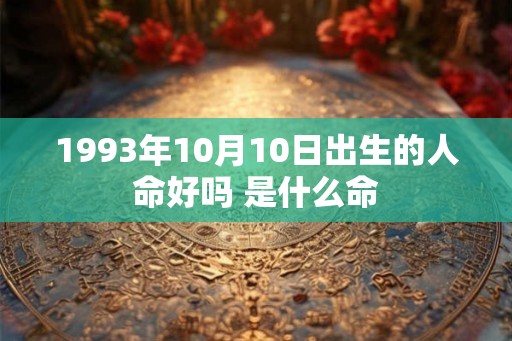 1993年10月10日出生的人命好吗 是什么命