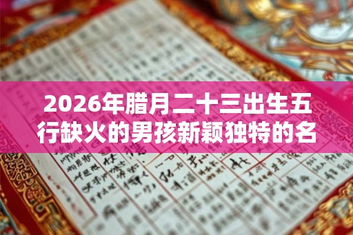 2026年腊月二十三出生五行缺火的男孩新颖独特的名字精选