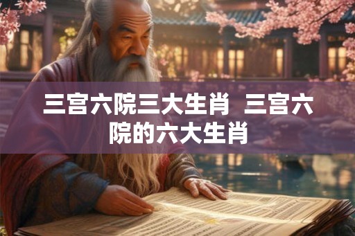 三宫六院三大生肖  三宫六院的六大生肖