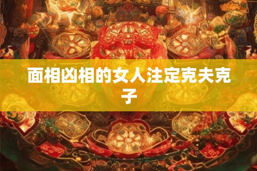 面相凶相的女人注定克夫克子