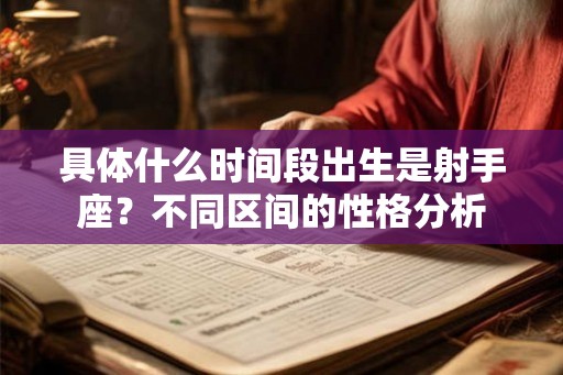 具体什么时间段出生是射手座？不同区间的性格分析