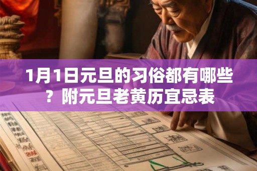 1月1日元旦的习俗都有哪些?附元旦老黄历宜忌表 1月1日元旦的习俗都有哪些?附元旦老黄历宜忌表