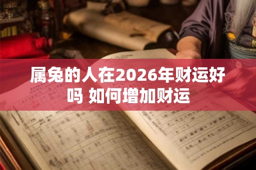 属兔的人在2026年财运好吗 如何增加财运