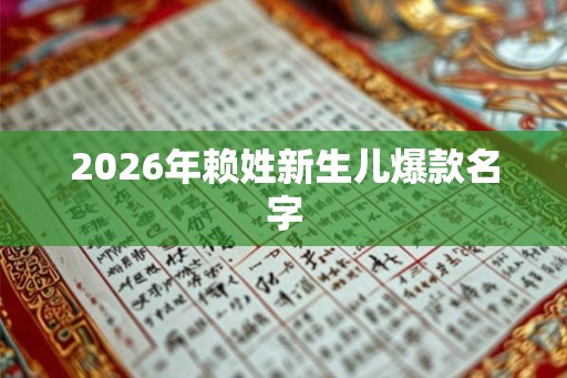 2026年赖姓新生儿爆款名字