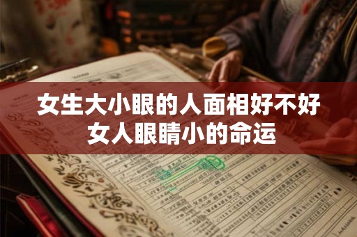 女生大小眼的人面相好不好 女人眼睛小的命运 女生大小眼的人面相好不好 女人眼睛小的命运