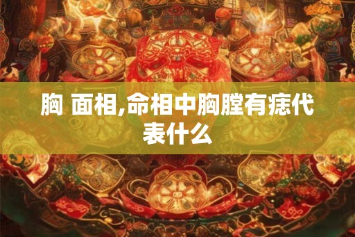 胸 面相,命相中胸膛有痣代表什么