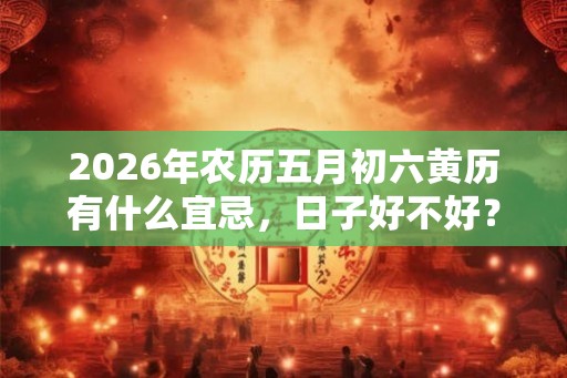 2026年农历五月初六黄历有什么宜忌，日子好不好？