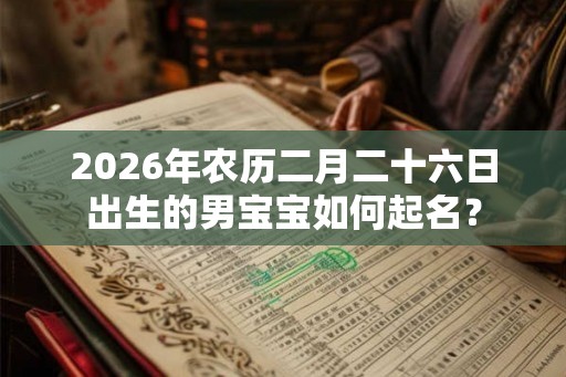 2026年农历二月二十六日出生的男宝宝如何起名？