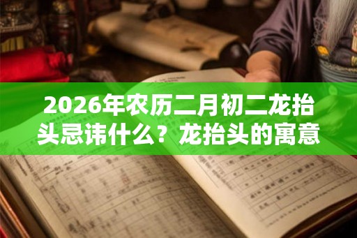 2026年农历二月初二龙抬头忌讳什么?龙抬头的寓意是什么? 2026年农历二月初二龙抬头忌讳什么?龙抬头的寓意是什么?