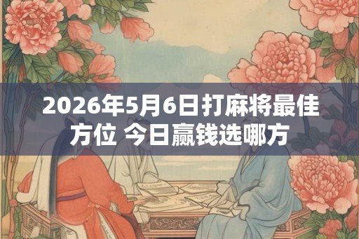 2026年5月6日打麻将最佳方位 今日赢钱选哪方