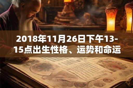 2018年11月26日下午13-15点出生性格、运势和命运