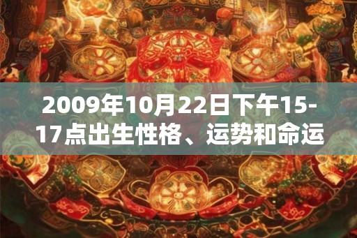 2009年10月22日下午15-17点出生性格、运势和命运