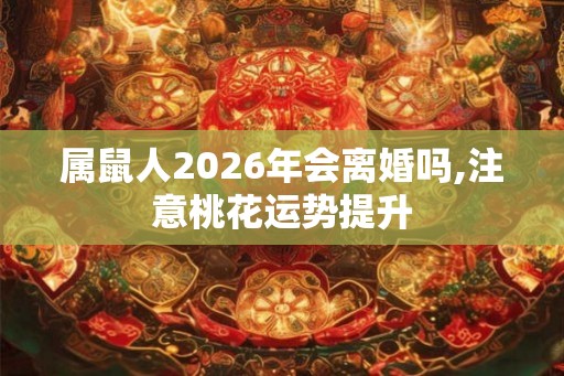 属鼠人2026年会离婚吗,注意桃花运势提升 属鼠人2026年会离婚吗,注意桃花运势提升