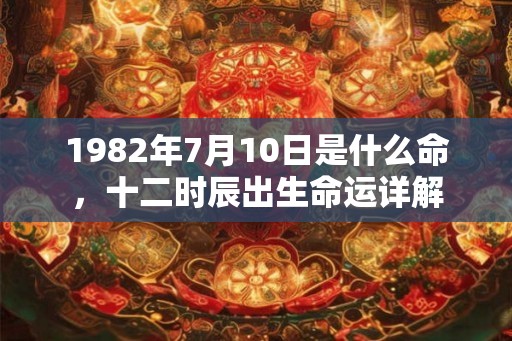 1982年7月10日是什么命，十二时辰出生命运详解