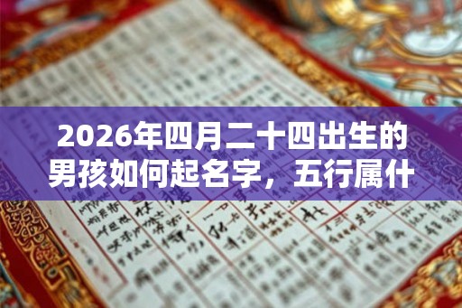 2026年四月二十四出生的男孩如何起名字，五行属什么