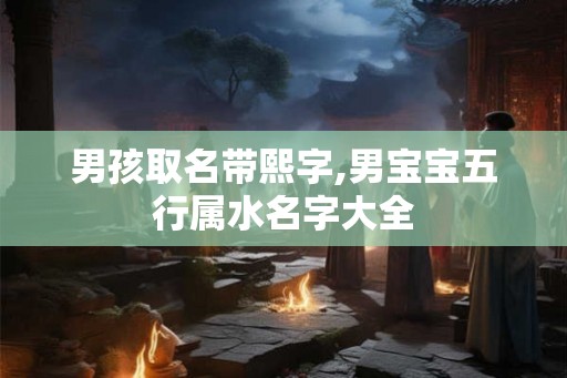 男孩取名带熙字,男宝宝五行属水名字大全