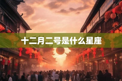十二月二号是什么星座