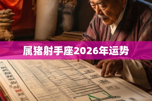 属猪射手座2026年运势