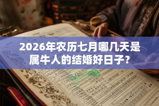 2026年农历七月哪几天是属牛人的结婚好日子？