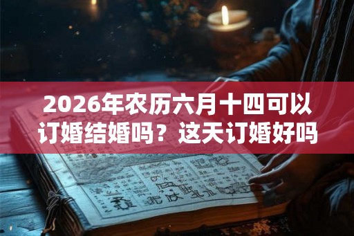 2026年农历六月十四可以订婚结婚吗？这天订婚好吗？