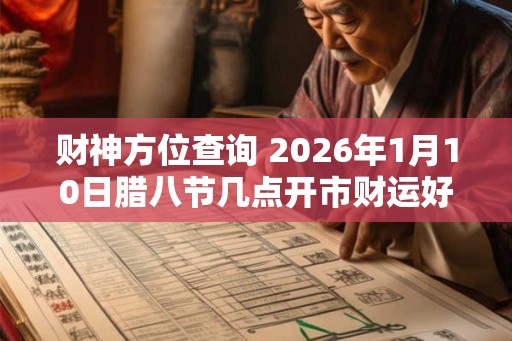 财神方位查询 2026年1月10日腊八节几点开市财运好