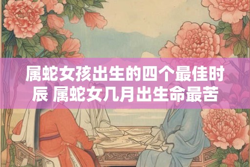 属蛇女孩出生的四个最佳时辰 属蛇女几月出生命最苦