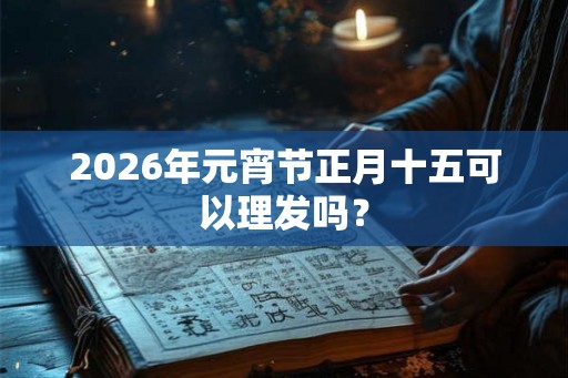 2026年元宵节正月十五可以理发吗？