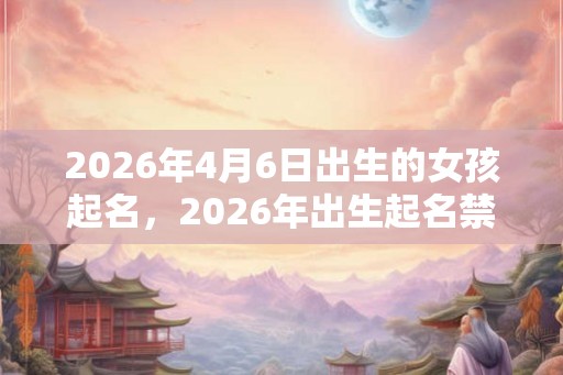 2026年4月6日出生的女孩起名，2026年出生起名禁忌