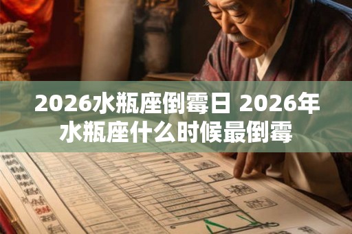 2026水瓶座倒霉日 2026年水瓶座什么时候最倒霉