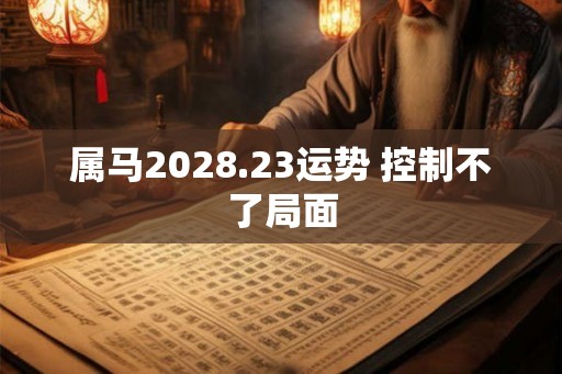 属马2028.23运势 控制不了局面