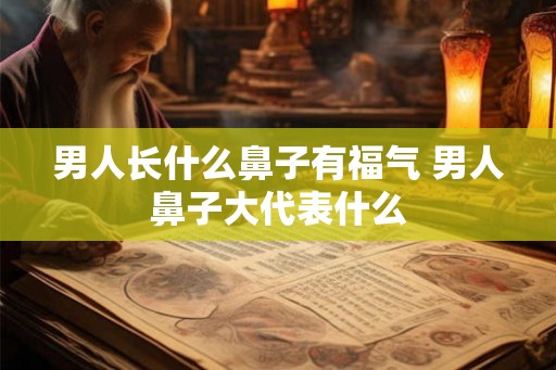 男人长什么鼻子有福气 男人鼻子大代表什么