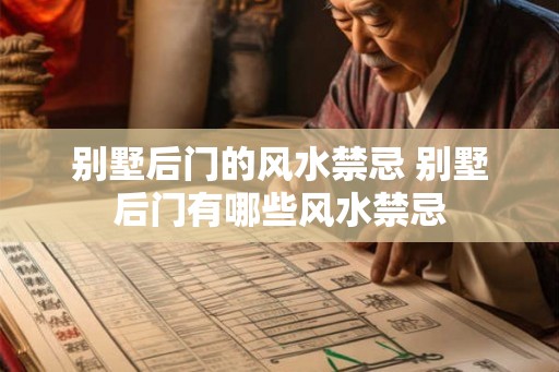 别墅后门的风水禁忌 别墅后门有哪些风水禁忌