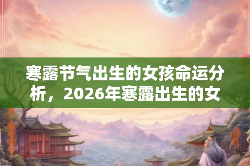寒露节气出生的女孩命运分析，2026年寒露出生的女孩好不好？