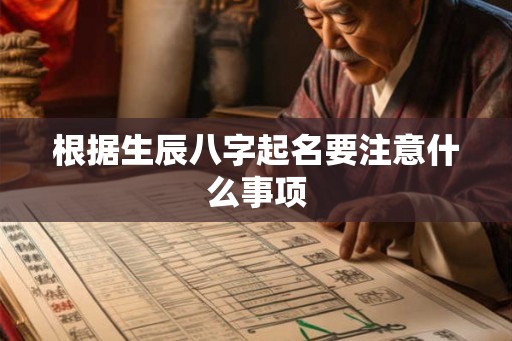 根据生辰八字起名要注意什么事项