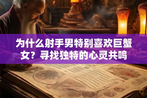 为什么射手男特别喜欢巨蟹女?寻找独特的心灵共鸣 为什么射手男特别喜欢巨蟹女?寻找独特的心灵共鸣