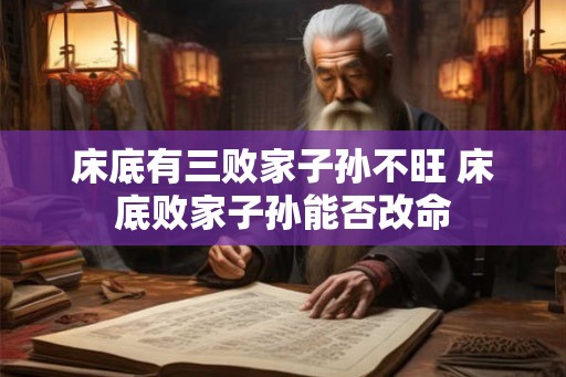 床底有三败家子孙不旺 床底败家子孙能否改命 床底有三败家子孙不旺 床底败家子孙能否改命