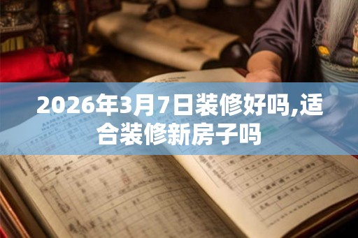 2026年3月7日装修好吗,适合装修新房子吗