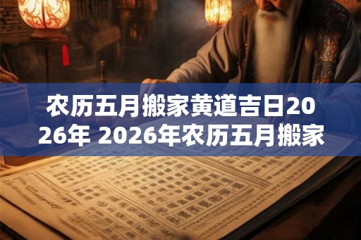 农历五月搬家黄道吉日2026年 2026年农历五月搬家黄道吉日是哪天 农历五月搬家黄道吉日2026年 2026年农历五月搬家黄道吉日是哪天