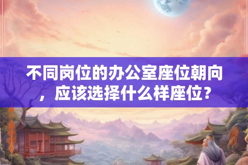 不同岗位的办公室座位朝向，应该选择什么样座位？