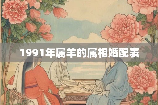 1991年属羊的属相婚配表