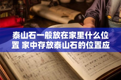 泰山石一般放在家里什么位置 家中存放泰山石的位置应该怎样选择