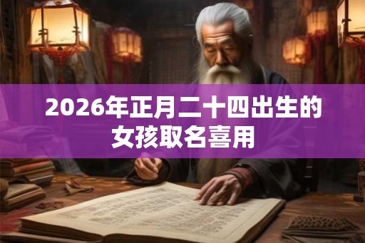 2026年正月二十四出生的女孩取名喜用