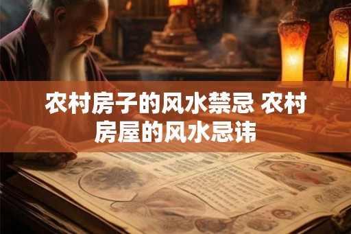 农村房子的风水禁忌 农村房屋的风水忌讳