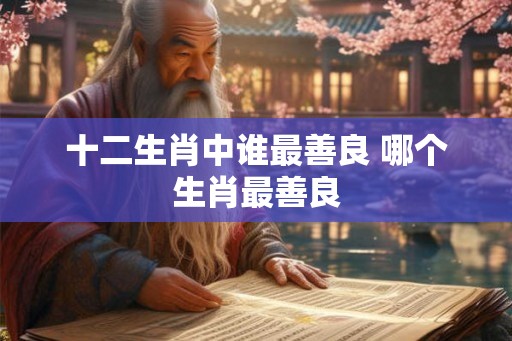 十二生肖中谁最善良 哪个生肖最善良