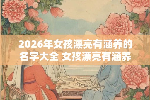 2026年女孩漂亮有涵养的名字大全 女孩漂亮有涵养的名字推荐