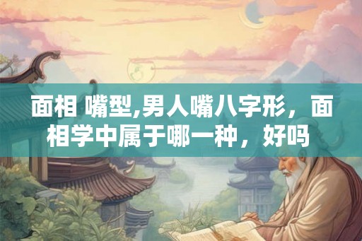 面相 嘴型,男人嘴八字形，面相学中属于哪一种，好吗 ？