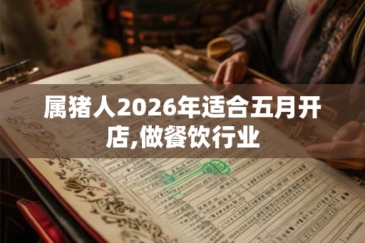属猪人2026年适合五月开店,做餐饮行业 属猪人2026年适合五月开店,做餐饮行业