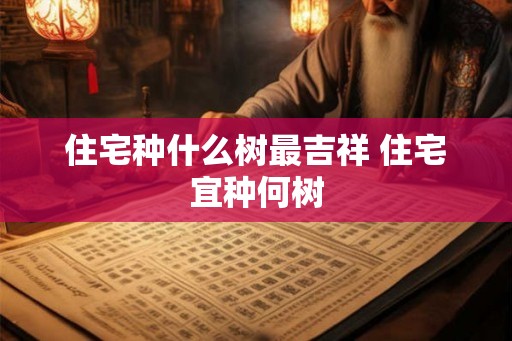 住宅种什么树最吉祥 住宅宜种何树