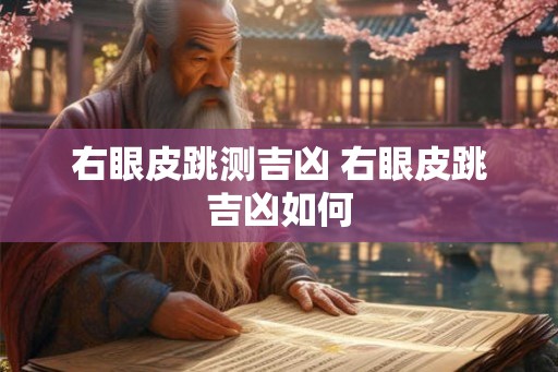 右眼皮跳测吉凶 右眼皮跳吉凶如何 右眼皮跳测吉凶 右眼皮跳吉凶如何